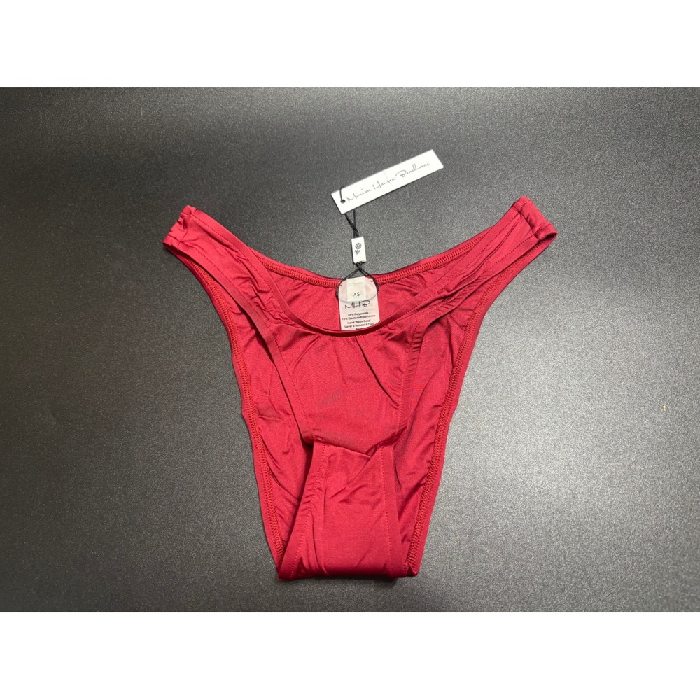 Monica Hansen Beachwear NEW Collection Bikini Bottom Nepal/Red Size XS